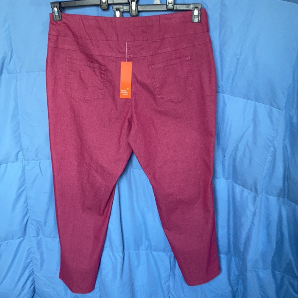 Hearts of Palm pant berry pull on pant size 22W - Picture 13 of 17